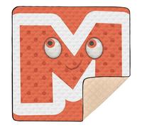 M - Tappetino da gioco morbido e spesso per bambini, imbottito, 1 pezzo, 127 x 127 cm