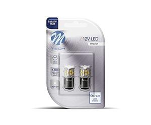 M-Tech BOMBILLAS LED BLANCO 12V P21/5W BAY15D