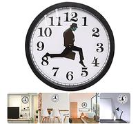 M-TOP Ministry of Silly Walks Clock - 10 in British Comedy Inspired Ministry of Monty Python Silly Walk Wall Clock,Funny Walking Silent Mute Clock,Novelty Wall Watch Home Decor