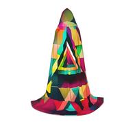 M Unisex Colorful Triangolo Stampa Con Cappuccio Mantello Costume per Halloween