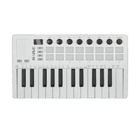 M-Vave SMK 25 MKII - Tastiera controller midi wireless BT con 16 pad retroilluminati, 8 pulsanti, arpeggio, USB, bianco