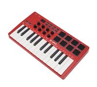 M-VAVE SMK-25RD - Controller tastiera MIDI USB a 25 tasti con 8 pad retroilluminati, Bluetooth, 8 tasti, dinamici professionali, rosso