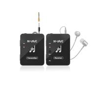 M-Vave WP9 - sistema di monitoraggio in-ear wireless, trasmettitore e ricevitore da 2,4 GHz, design a clip, ricaricabile tramite USB, nero