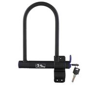 Serratura Antifurto M-Wave B 245 con Supporto e Chiave Piatta, 197x245 mm, Nero Opaco