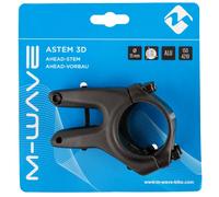 Attacco Manubrio Ahead M-Wave in Alluminio Nero 40mm -12° per Bici, Compatibile con Tubi di Sterzo 1.1/8' e Manubri 35,8 mm
