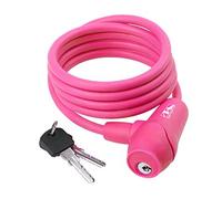 Lucchetto a spirale silicone M-Wave 1500x8 mm rosa su scheda