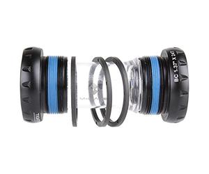 M-WAVE BB Set Carousel BB BSA Ex JPN, for Road/MTB, Shimano Compatible, Transparent/Black, for 68-73 Mm BB Shell, for 24 Mm Axle, Box