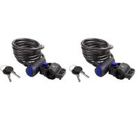 M-Wave Catena antifurto a spirale, Nero -, 8x1500 mm (Confezione da 2)