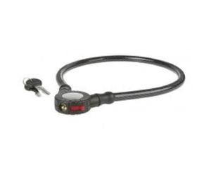 M-WAVE Cavo di Blocco Automatico, 12x650 mm, Cavo Intrecciato, bloccaggio Automatico