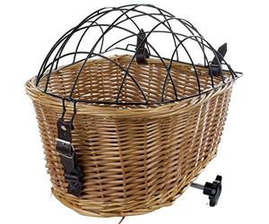 M-Wave - Cestino per cani in vimini per bicicletta, per portapacchi posteriore