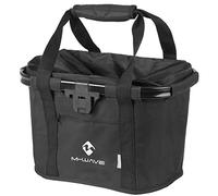 M-WAVE Clip-On Handlebar Bag, Utrecht Fold, W/Clip-On Bracket, Black