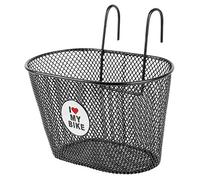 M-Wave Cwb, Cestino Metallico per Bambini, Montaggio, Attacco Manubrio, Portapacchi, ECC, Nero, 24x15x14,5 cm