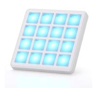 M-WAVE Driver MIDI wireless 10 x 10 cm, 0,1 kg, controller MIDI USB portatile Bluetooth con pad batteria da 16 MPC, ripetizione nota, pulsanti a livello completo