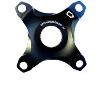 M-Wave E-Bike Spider 47mm BCD 104 con attacco paracorona per Shimano E6000 Nero