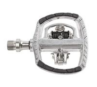 Pedali combinati M-WAVE DRAG T1 argento alluminio 95x73 mm SPD compatibili