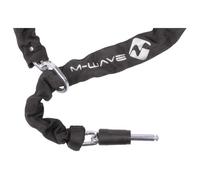 Serratura a Telaio con Catena Ringchain XL M-Wave 1000 mm Nera - Blocco Antifurto con Rivestimento Tessile