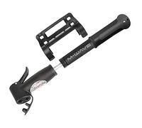 M-WAVE Mini Pump Double Shot B, Dual Head, Black, W/Gauge, for Fv/Av/DV, W/Bracket, On Card