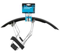 M-WAVE Mudguard-Set Mud Max Race QR, 28, Toolless Assembling, Width: 42 Mm, Front & Rear, Black, Card