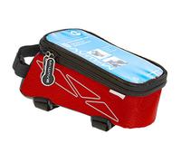 Borsa tubo superiore smartphone M-WAVE Rotterdam rossa 3 velcro