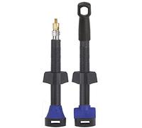 M-WAVE Tubeless Valve F/V, Carbon, Length 45Mm, Round And Square Gasket, 1 Pair Box