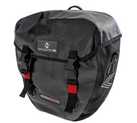 M-Wave Waterproof Carrierbags Alberta with Cover, Matt-Black, W/R&K Rail Twist, Volume approx. 2X20 Liter,