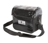 Borsa manubrio impermeabile Ottawa 7L nera con tasca cartina e adattatore clip