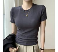 M - XXL Girocollo T-Shirt Casual Maniche Corte Sexy di Fascia Alta Top per Donne