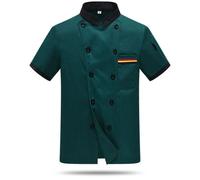 M-XXXL Unisex Manica Corta Chef Uniforme Hotel / Ristorante Giacca Hrm Lavoro