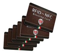 M.Y.L. Carta Blocco RFID NFC Anti-Frode 6 pz - Protezione Contactless per Carte di Credito, Bancomat, Carta d’Identità e Passaporto - Scheda di Sicurezza Ultra Sottile per Portafoglio e Viaggi