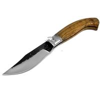 M. Zille Coltello Artigianale Pieghevole Tipo Arburesa In Acciaio Balestra Manico Legno Coltello tipo Sardo Coltello da Collezione Tascabile Caccia