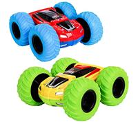 m zimoon Macchina Tira Indietro, Monster Truck Macchinine Automobili a Doppia Frizione Veicoli 360 Rotazioni Ribaltabili Push And Go Vehicle Min Auto Giocattoli Regali di per 3-7 Anni Ragazzi Ragazze