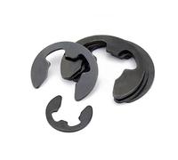 M1.2 1.5 2 2.5 3 4 5 6 8 10 11 12 13 14 a M24 65Mn Acciaio inossidabile E Clip Anello di sicurezza Rondella for albero 10/100 pezzi(Black steel,100pcs M1.5)