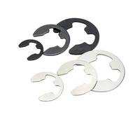 M1.2 1.5 2 2.5 3 4 5 6 8 10 11 12 13 14 a M24 65Mn Acciaio inossidabile E Clip Anello di sicurezza Rondella for albero 10/100 pezzi(Black steel,10pcs M16)