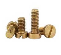 M1.2 m1.4 m1.6 M2 M2.5 M3 M4 M5 M6 M8 DIN84 Vite a testa cilindrica con intaglio in ottone Lunghezza bullone in ottone 3-30 mm(8mm,M2 50PCS)