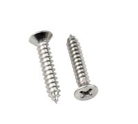 M1.4 M1.7 M2 M2.3 M2.6 M3 M4 M5 M6 304 Acciaio inossidabile Viti autofilettanti a testa svasata con intaglio a croce Vite for legno(16mm,M5 x 10Pieces)