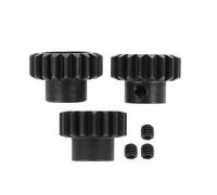 M1 5 mm 17T - 19T 20T - 22T Pignone in metallo per auto da corsa RC 1/8, pignone del motore resistente con vite di bloccaggio, ingranaggio del motore RC resistente alla ruggine per (20T-22T)