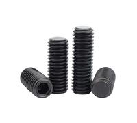 M1.6 M2 M2.5 M3 M4 M5 M6 M8 M10 M12 M14 M16 Black 12.9 Steel Hex Hexagon Socket Flat Point End Grub Bolt Set Screw DIN913(55mm,1pc M16)