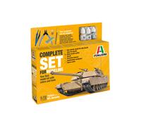 Italeri 72004 1:72 - Set completo M-1 Abrams, modellismo, kit da costruzione, modellismo a pavimento, fai da te, hobby, incollaggio, kit in plastica, accessori inclusi