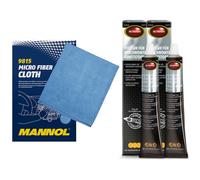 M1 Detergente 2 X 75 ML per Cromato Plastiche Autosol 01 001910 + Panno