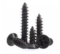 M1 M1.2 1.4 1.7 2 M2.3 2.6 M3 M3.5 M4 Croce in acciaio al carbonio Phillips a testa svasata piatta autofilettante vite per legno 5mm 200pcs M1