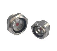 M10/12/14/16/20/22-M60 1/4" 3/8" 1/2" 3/4" 1" -2" NPT maschio alluminio vista olio finestra uso per compressore d'aria tornio tubo raccordo (5 pezzi, M39 x 2,5 cm 0_Maschio)