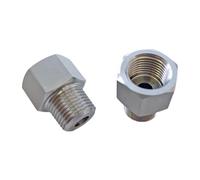 M10/14/20 1/8" 1/4" 3/8" 1/2" BSP NPT Femmina Maschio Boccola di riduzione in acciaio inox Raccordo for tubo Connettore Giunto Manometro ad alta pressione(M10x1mm Female,1l4 NPT Male)