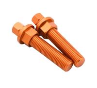 M10 CNC retro axle Chain Adjuster Bolt Set Compatibile con motociclette 2004-2023 Modelli inclusi ADVENTURE SMC R Serie(Orange)