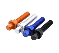 M10 CNC retro axle Chain Adjuster Bolt Set Compatibile con motociclette 2004-2023 Modelli inclusi ADVENTURE SMC R Serie(Silver)