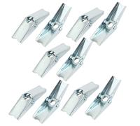 M10 Dia Female Thread Spring Loaded Hollow Wall Anchor Toggle Wing Nut 10pcs