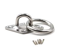 M10 Gancio per soffitto con gancio per occhio 304 gancio per montaggio a parete in acciaio inox resistente per appendere un pacchetto di 1 (viti incluse)