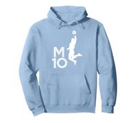 M10 Maradona Logo - Mano di Dio Silhouette Felpa con Cappuccio
