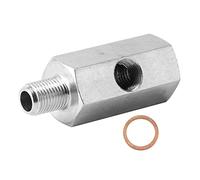 M10 Oil Pressure Sensor Tee Adapter Turbo Supply Feed Line Gauge Fitting Male to Female1/8in to M10x1.0 Automotive Replacement Fuel System Fittings