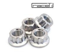 M10 X 1.0 Titanio Bi Esagonale Flangia Dado 12 Point Ti Pignone gr5 1 2 4 6 8 10