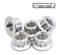 M10 X 1.0 Titanio Bi Esagonale Flangia Dado 12 Point Ti Pignone gr5 1 2 4 6 8 10